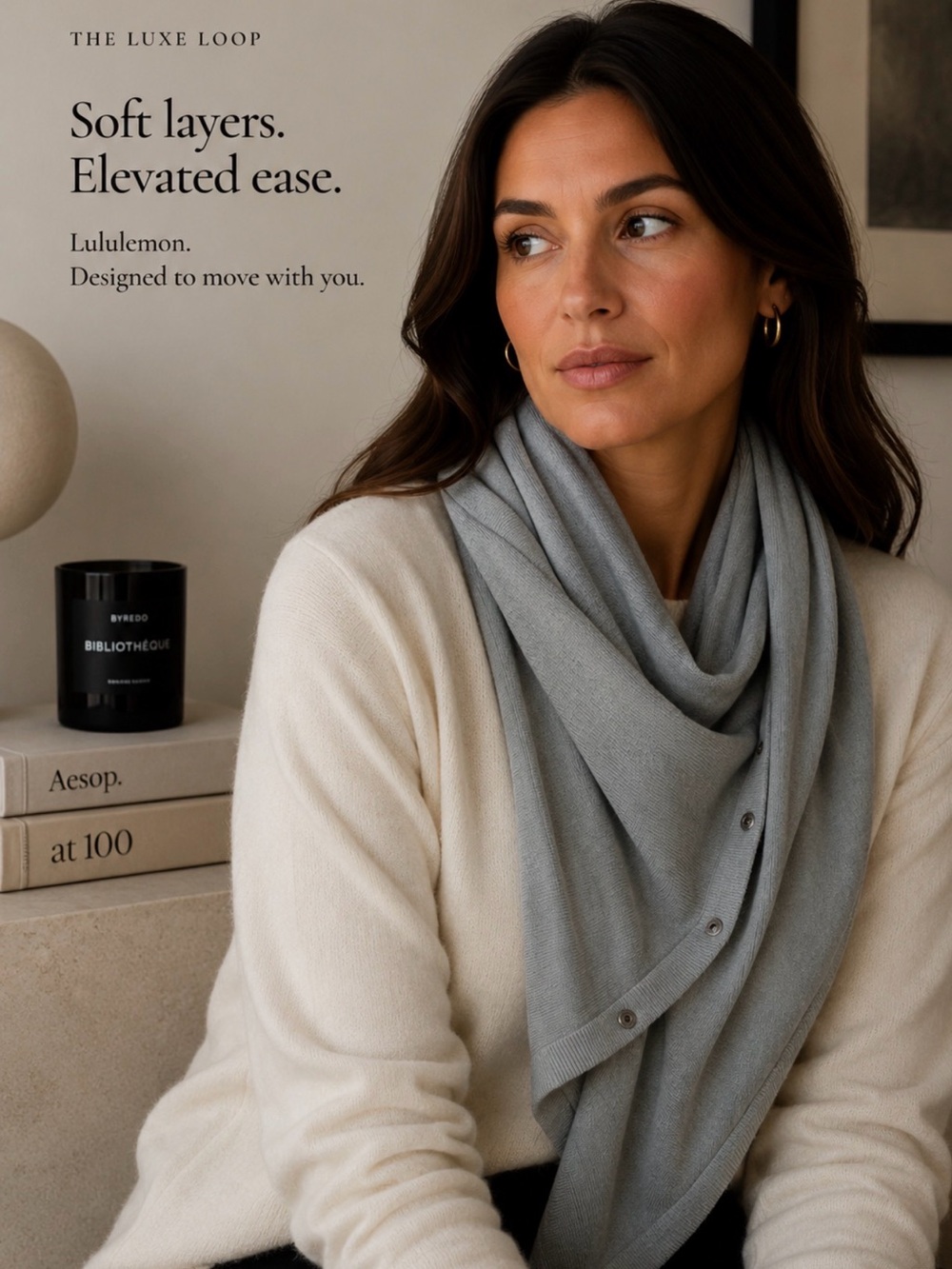 lululemon athletica Scarf in Light Gray